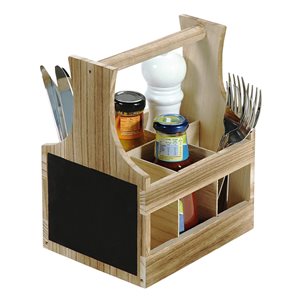 Cutlery / sauces holder, 26 x 20.2 cm, paulownia wood - Kesper