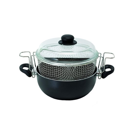 Set aus Frittiertopf und Glasdeckel, "Firenze", 24 cm, Aluminium - Ballarini