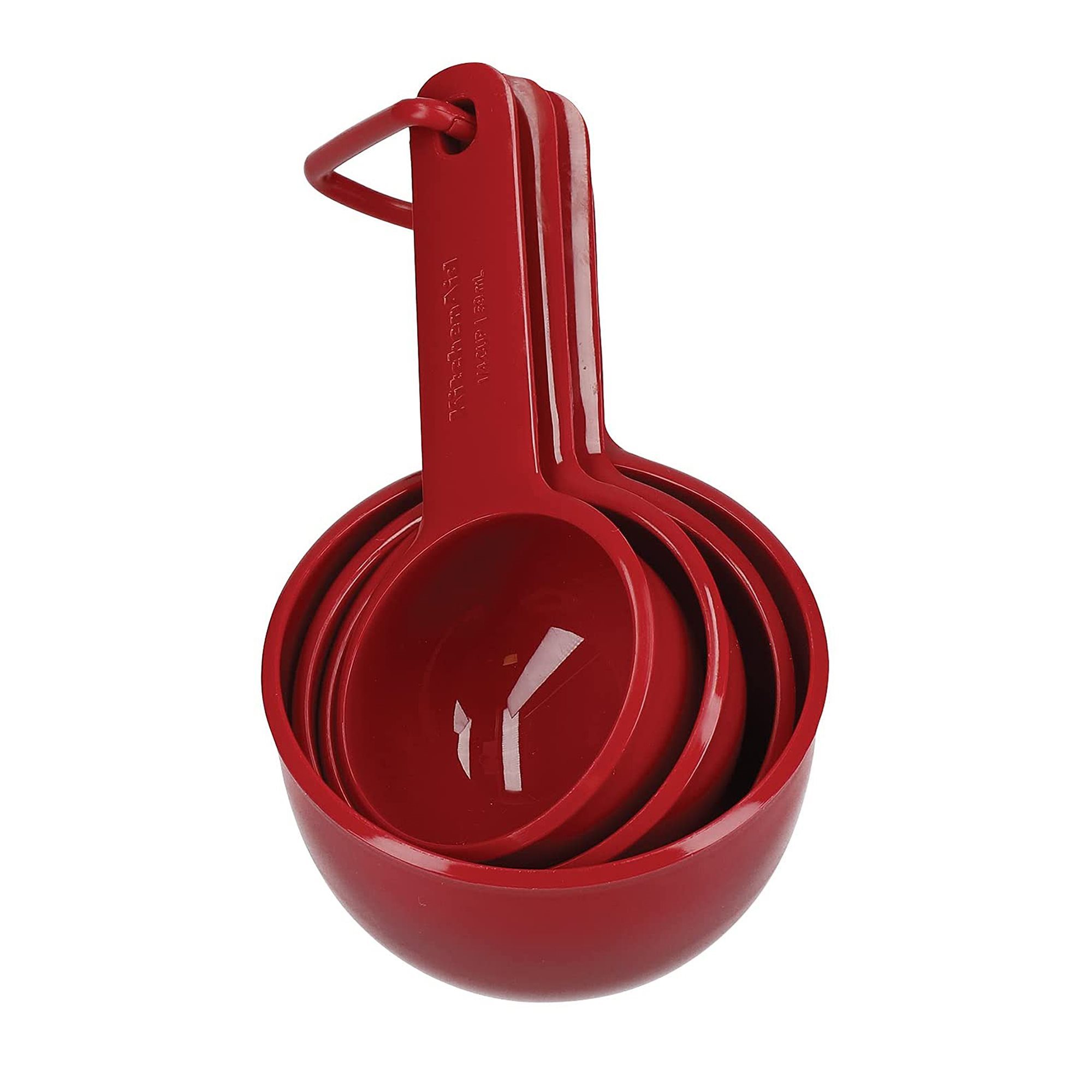 Set of 4 measuring cups, Empire Red color - KitchenAid brand