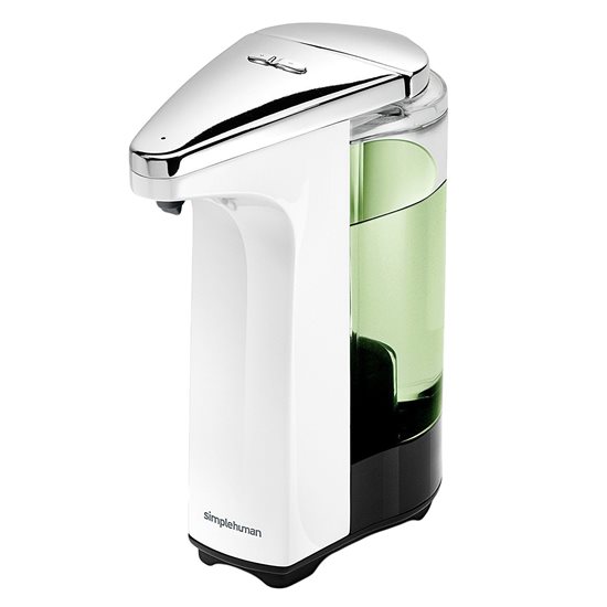 Dispenser til flydende sæbe med sensor, 237 ml, Hvid - simplehuman