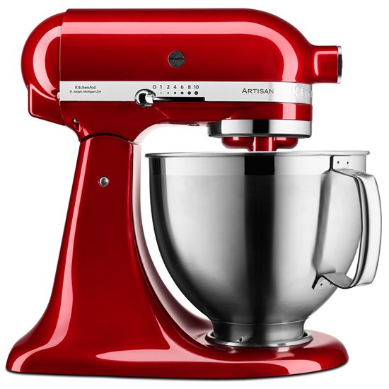 Maišytuvas su pakreipta galvute, 4,8 l, modelis 185, Artisan, Candy Apple - KitchenAid