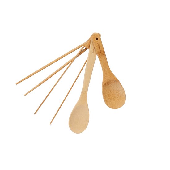 Conjunto de 4 utensílios de bambu, gama “World of Flavours” – feito por Kitchen Craft