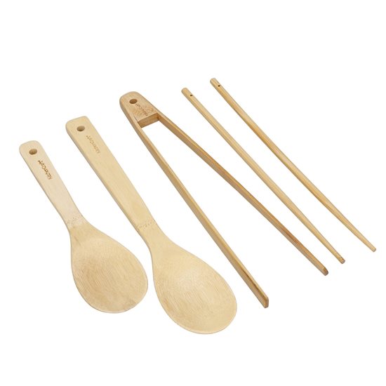Conjunto de 4 utensílios de bambu, gama “World of Flavours” – feito por Kitchen Craft