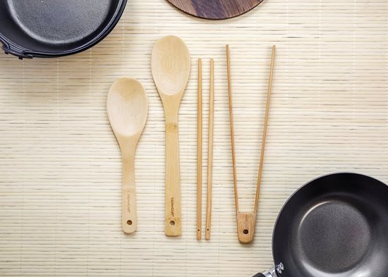 Conjunto de 4 utensílios de bambu, gama “World of Flavours” – feito por Kitchen Craft