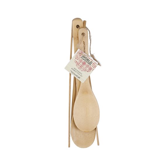 Conjunto de 4 utensílios de bambu, gama “World of Flavours” – feito por Kitchen Craft