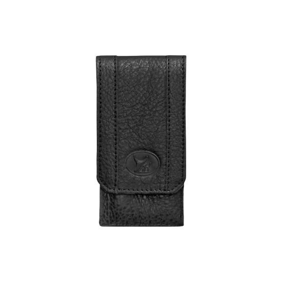 Sraith mhaisithe 3-phíosa, cruach dhosmálta satin, holster pouch leathair dubh, PREMIUM - Zwilling