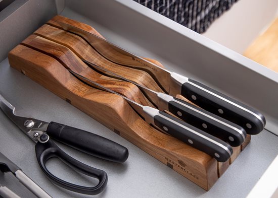 Supporto per riporre i coltelli, 35 × 10 × 5,5 cm, MasterClass - Kitchen Craft