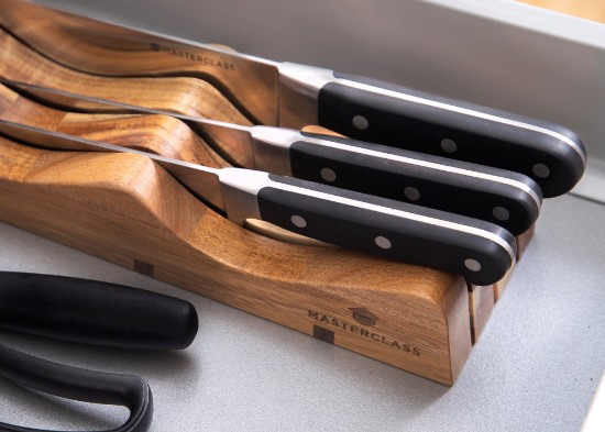 Holder for storing knives, 35 × 10 × 5.5 cm, MasterClass -  Kitchen Craft