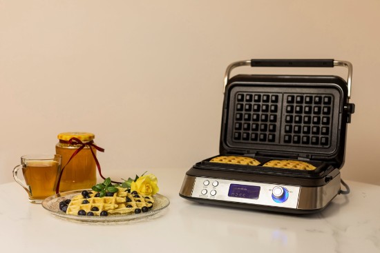 Máquina de waffles Smart, 5 funções, 1600 W - Zokura