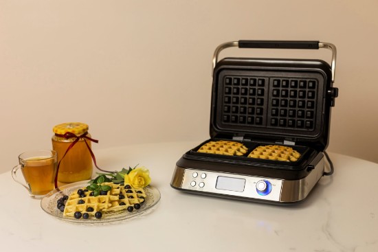 Máquina de waffles Smart, 5 funções, 1600 W - Zokura