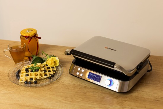 Máquina de waffles Smart, 5 funções, 1600 W - Zokura