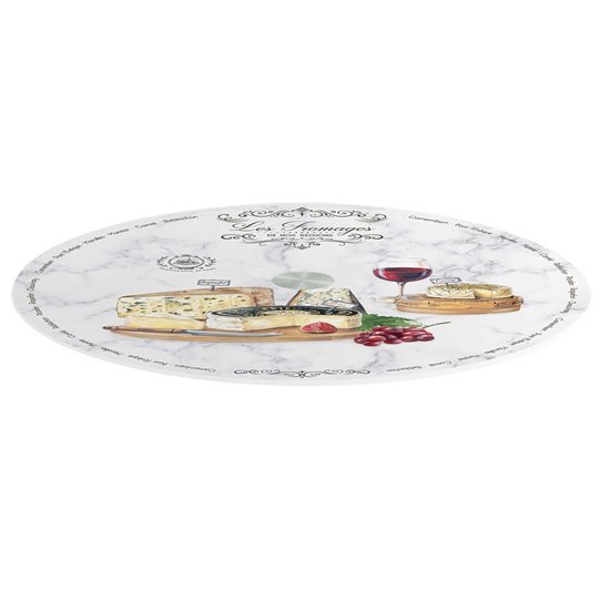 Rotujúci tanier "Les Fromages" zo skla, 32 cm - Nuova R2S