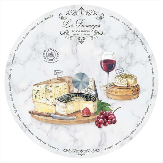 Lazy Susan, "Les Fromages", glass, 32 cm  - Nuova R2S