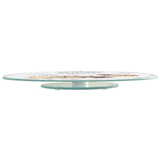 Platter rothlach "Les Fromages" déanta as gloine, 32 cm - Nuova R2S