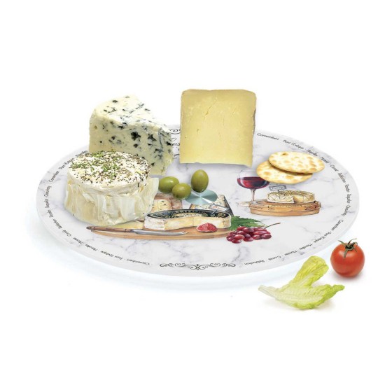 "Les Fromages" roterande tallrik av glas, 32 cm - Nuova R2S