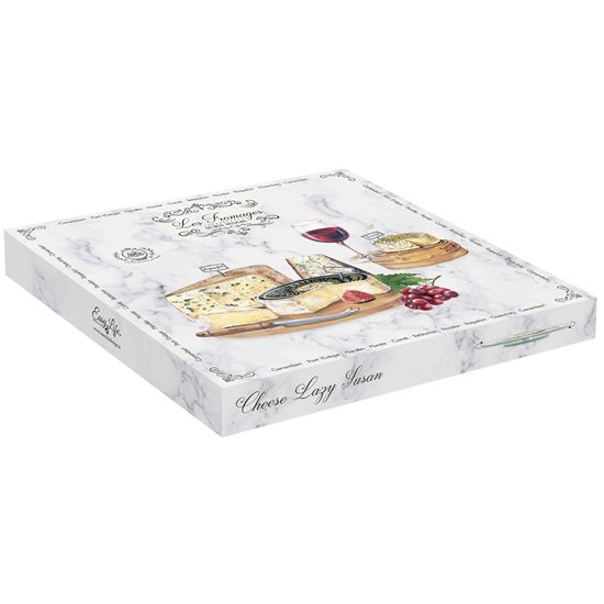 Platter rothlach "Les Fromages" déanta as gloine, 32 cm - Nuova R2S