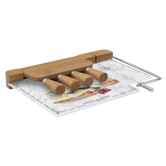 "Les Fromages" 6-piece cheeses serving set, 31.5 x 20 cm -  Nuova R2S