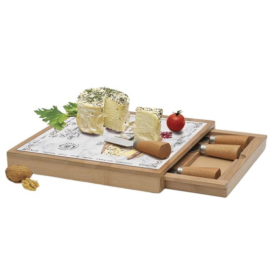 "Les Fromages" 6-piece cheese serving set, 25.5 x 25.5 cm - Nuova R2S