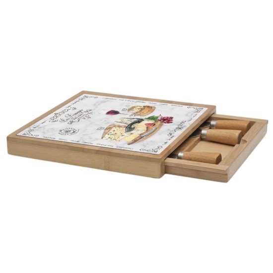 "Les Fromages" 6-teiliges Käseservierset, 25,5 x 25,5 cm - Easy Life