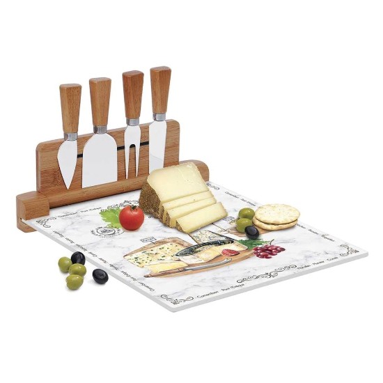 "Les Fromages" 6-piece cheese serving set, 30 x 25 cm - Nuova R2S