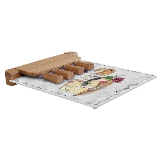 "Les Fromages" 6-piece cheese serving set, 30 x 25 cm - Nuova R2S