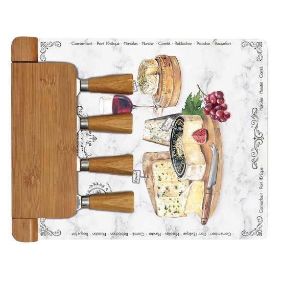 "Les Fromages" 6-piece cheese serving set, 30 x 25 cm - Nuova R2S