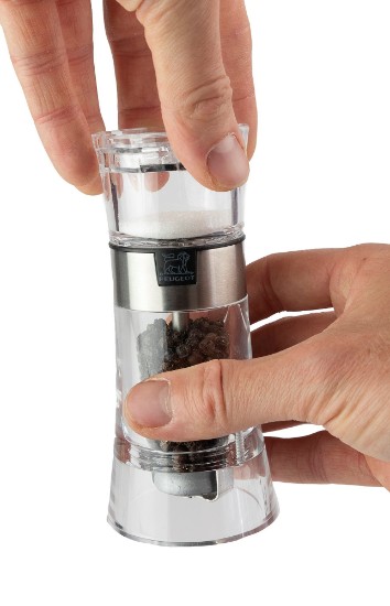 Grinder tal-bżar manwali "Oslo" 2-in-1 bi salt shaker, 13 cm - Peugeot