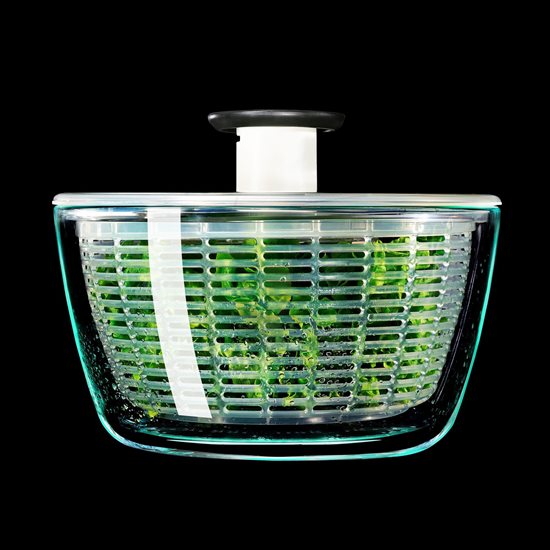 Salad spin dryer, glass bowl, 4.1 L / 27 cm - OXO