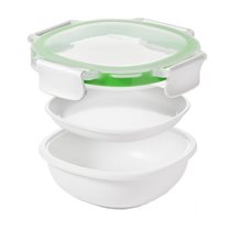 Compartmentalized food container for breakfast, 15.2 x 15.2 x 6.3 cm - OXO