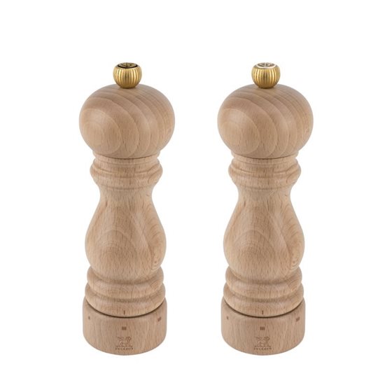 Lot de 2 moulins à sel et à poivre, "Paris", 18 cm, Naturel - Peugeot