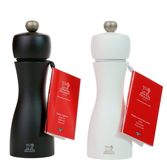 Set of 2 salt and pepper grinders, "Tahiti Duo", 20 cm, Black and White - Peugeot