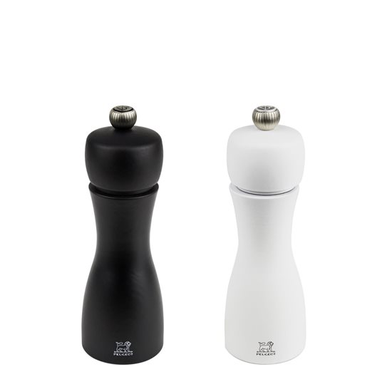 Комплект 2 мелнички за сол и черен пипер, "Tahiti", 15 см, 'Black&White' - Peugeot