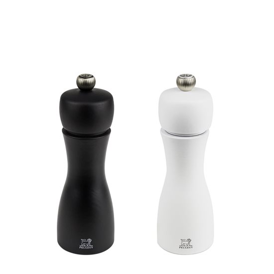 Set of 2 salt and pepper grinders, "Tahiti", 15 cm, 'Black&White' - Peugeot