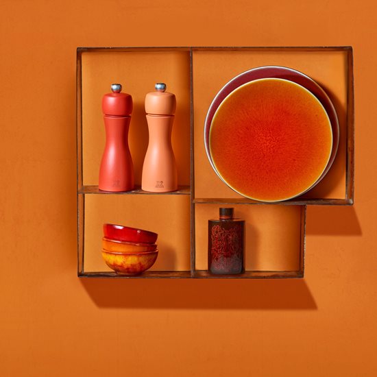 "Tahiti Duo Autumn" sarja 2 suola- ja pippurimyllyä, 15 cm, pyökki, oranssi ja persikan väri - Peugeot