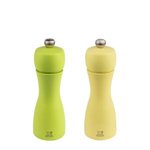 Set of 2 salt and pepper grinders, "Tahiti Duo Spring", 15 cm - Peugeot
