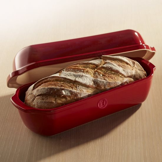 Batard brødpanne, keramikk, 39x16,5 cm/4,5 l, Burgundy - Emile Henry