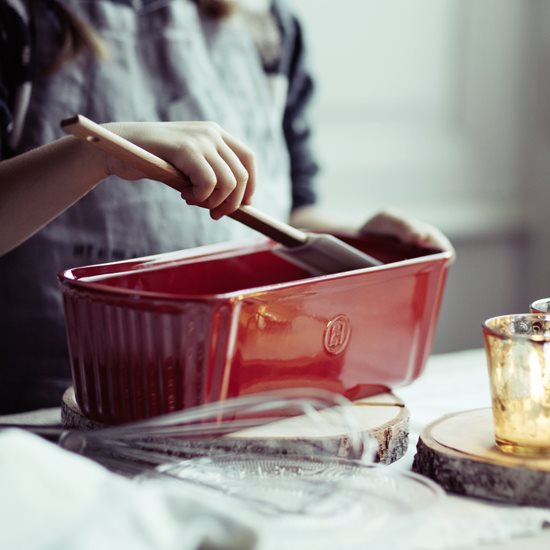 Loaf baking dish, ceramic, 31.5x13.5cm, Burgundy - Emile Henry