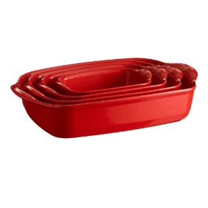 Pirofila rettangolare, ceramica, 22 x 14,5 cm/0,7 l, Burgundy - Emile Henry