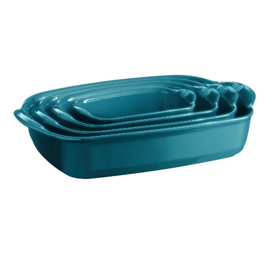 Rectangular baking dish, ceramic, 22 x 14.5 cm/0.7 l, Mediterranean Blue - Emile Henry
