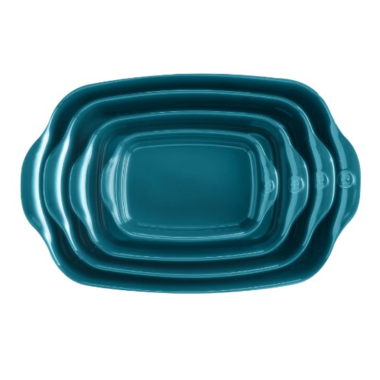Fuente de horno rectangular, cerámica, 22 x 14,5 cm/0,7 l, Mediterranean Blue - Emile Henry