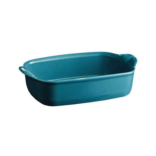 Rectangular baking dish, ceramic, 22 x 14.5 cm/0.7 l, Mediterranean Blue - Emile Henry