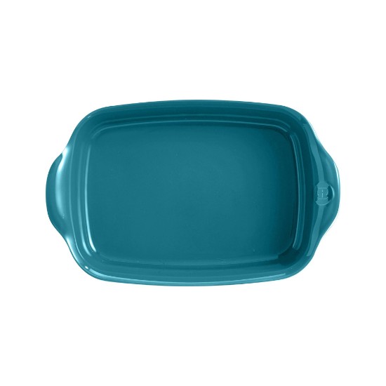 Rectangular baking dish, ceramic, 22 x 14.5 cm/0.7 l, Mediterranean Blue - Emile Henry