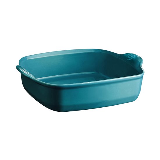 Firkantet ovnfad, keramik, 24 cm/1,8 l, Mediterranean Blue - Emile Henry