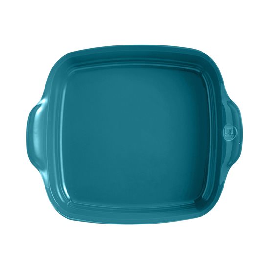 Square oven dish, ceramic, 24 cm/1.8 l, Mediterranean Blue - Emile Henry