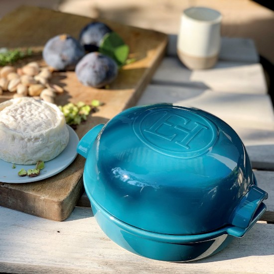 Plat de préparation de fromage, céramique, 17,5 cm/0,55L, Mediterranean Blue - Emile Henry