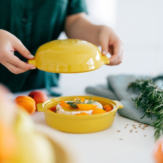 Cheese preparing dish, ceramic, 17.5 cm/0.55L, Provence Yellow - Emile Henry