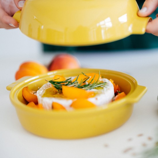 Cheese preparing dish, ceramic, 17.5 cm/0.55L, Provence Yellow - Emile Henry