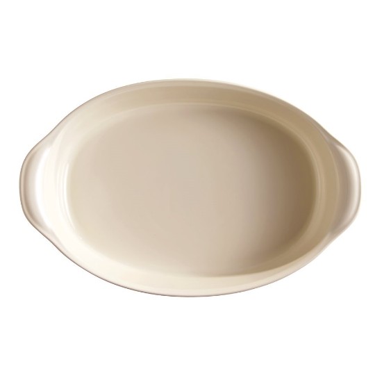 Oval ceramic baking dish, 41.5 x 26.5 cm/ 3.8 l, Clay - Emile Henry