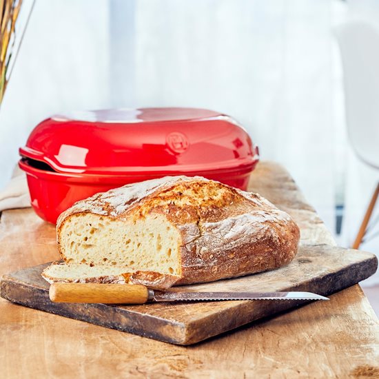 Amatininkų duonos kepimo indas 34 x 22 x 15 cm, Burgundy - Emile Henry