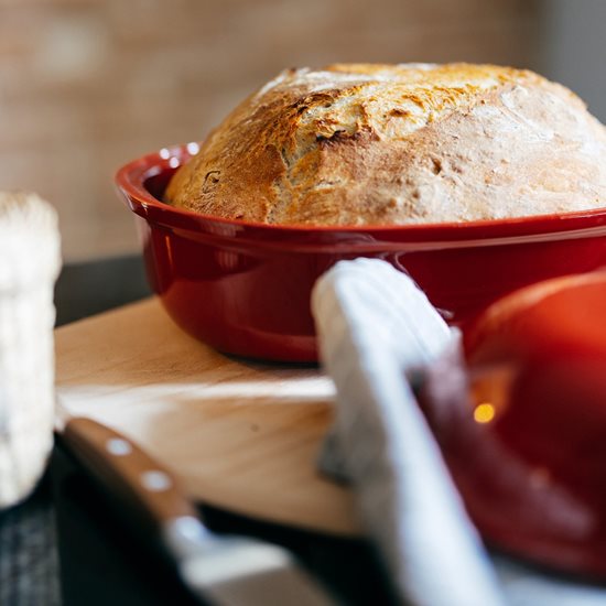 Amatininkų duonos kepimo indas 34 x 22 x 15 cm, Burgundy - Emile Henry